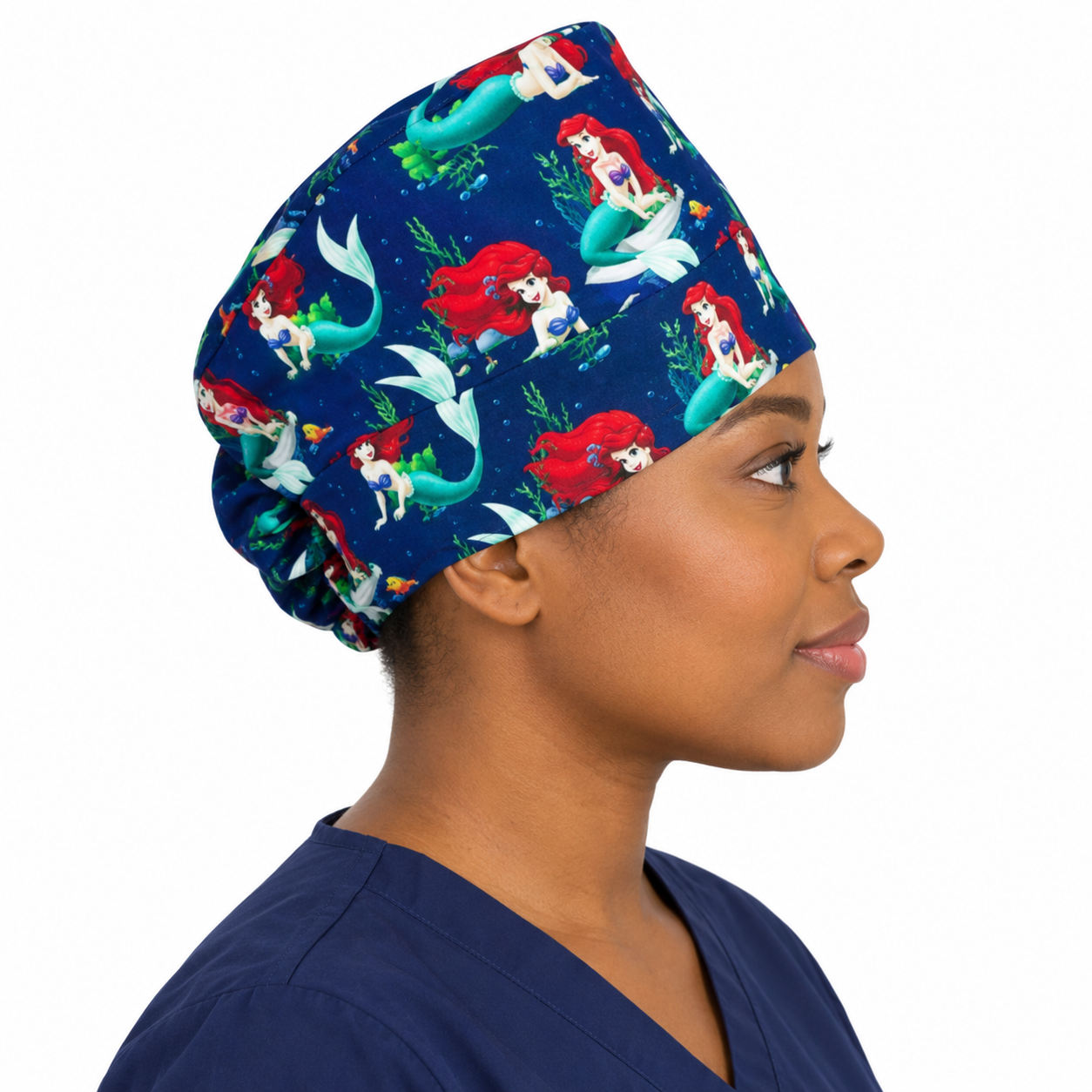 Charlotte médicale en tissu coton – Motif Arielle