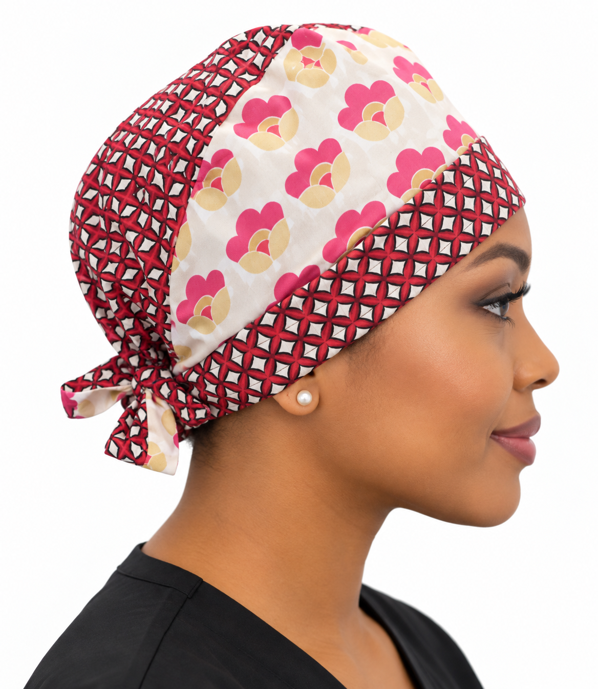 Calot médical Bégonia en coton couvrant