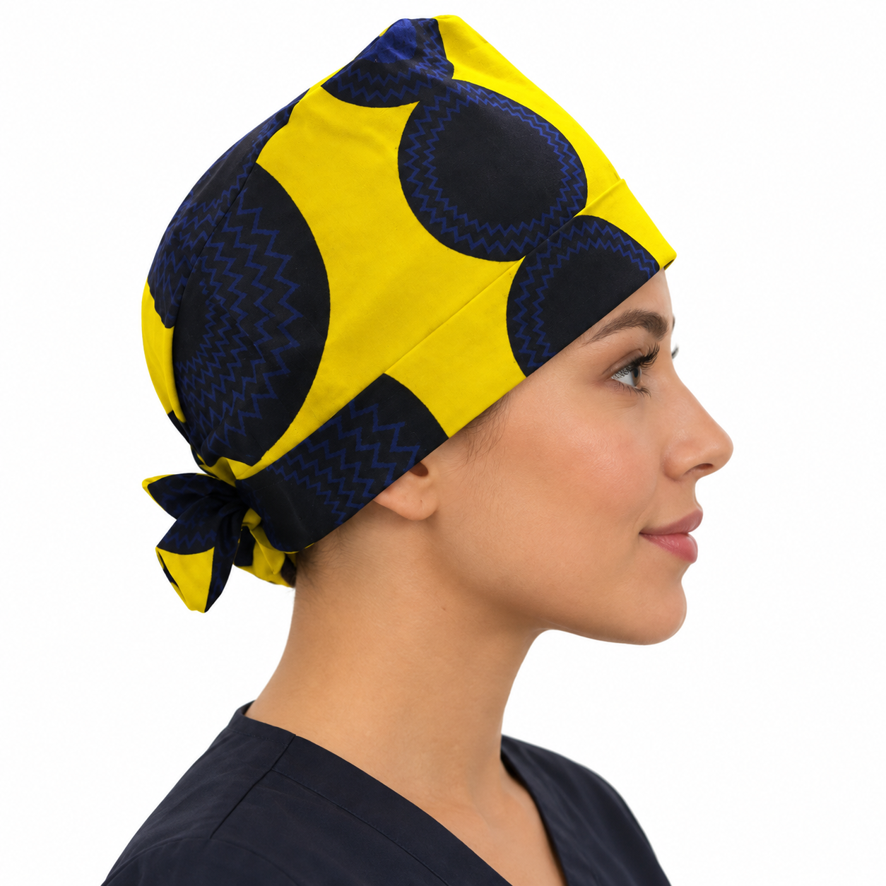 Calot médical bloc opératoire en coton – Motif Wax Bénin | Le Monde du Calot
