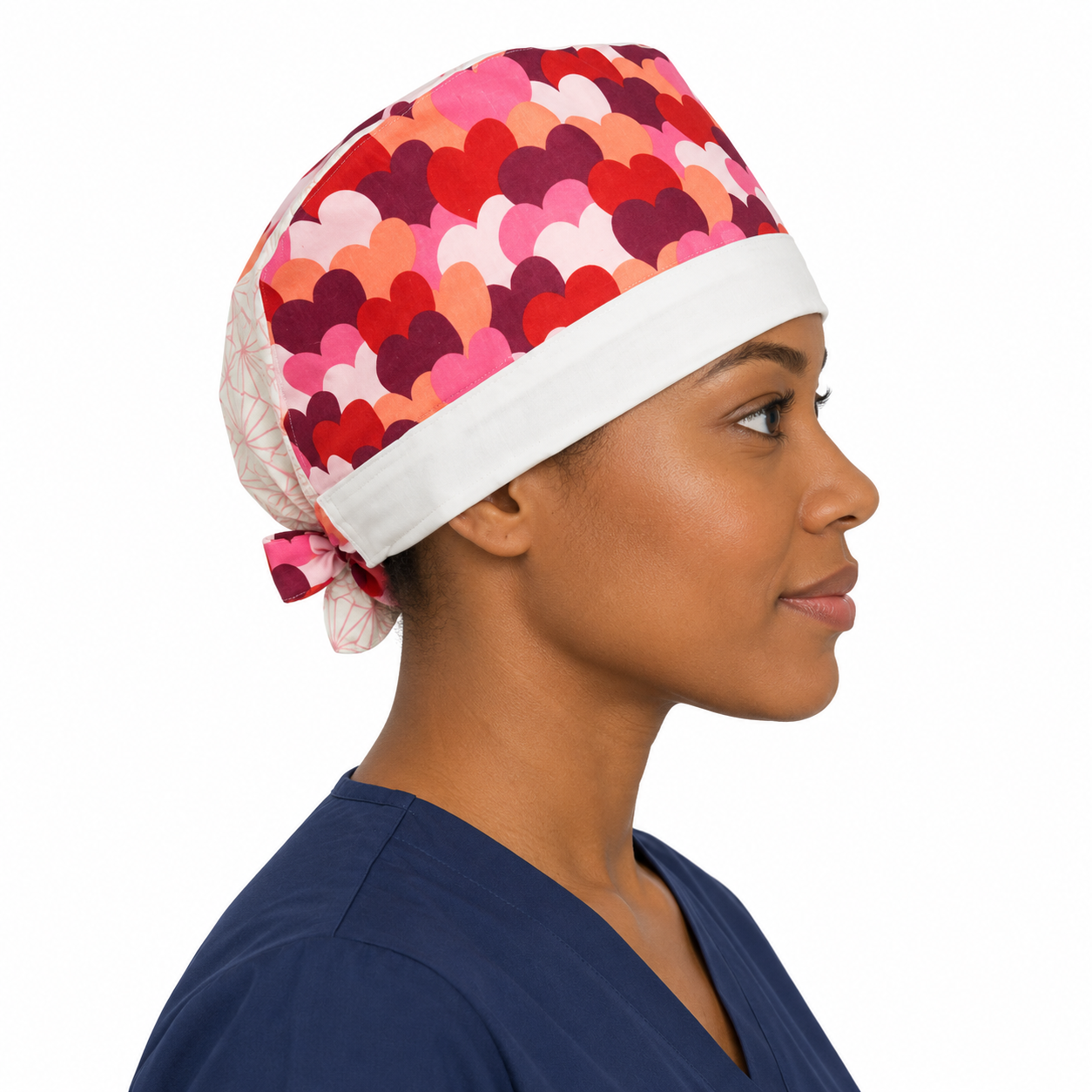 Charlotte médicale en tissu – Motif Cœur