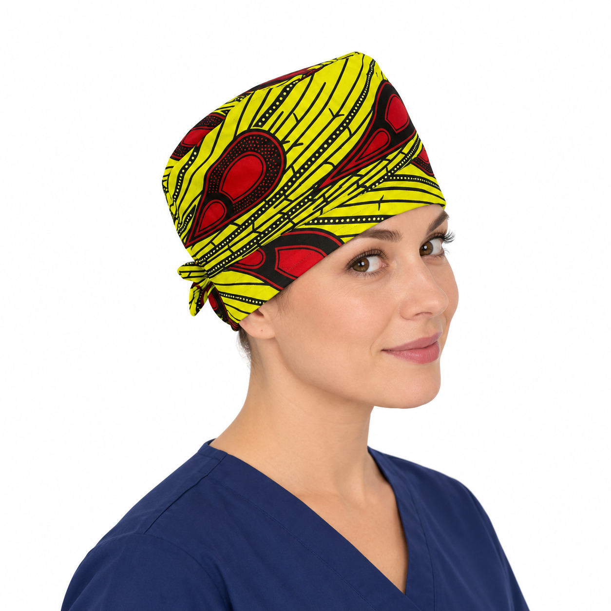 Calot médical bloc opératoire – Style Afrik , lavable et ajustable