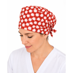 Calot bloc opératoire en coton – Motif Palmier – Taille adulte unisexe