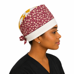 Coiffe médicale Liberty en coton couvrant