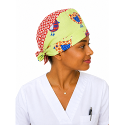 Calot bloc opératoire en coton – Motif Polito – Taille adulte unisexe