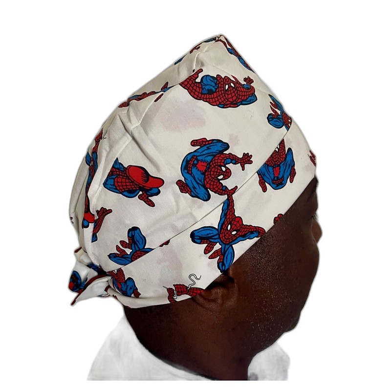 Calot médical chirurgien en coton – Spiderman