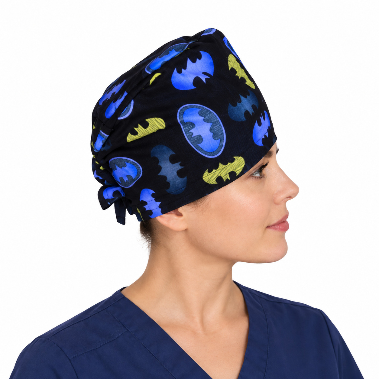 Calot médical bloc opératoire en coton – Motif Héros
