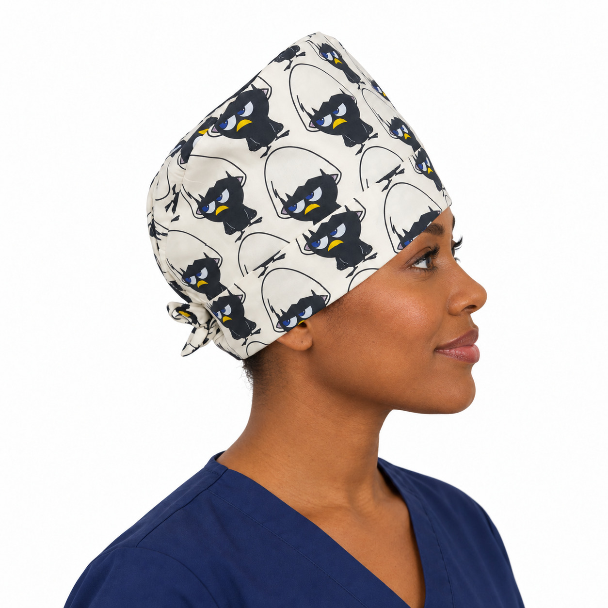 Calot médical bloc opératoire en tissu exclusif – Motif Calimero