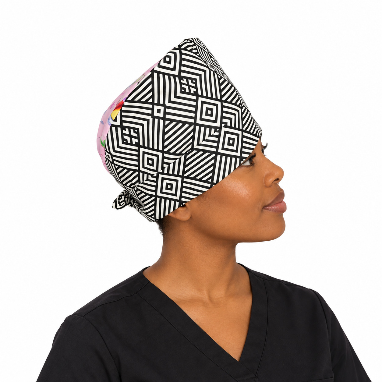 Calot médical bloc opératoire en coton – Motif Noël
