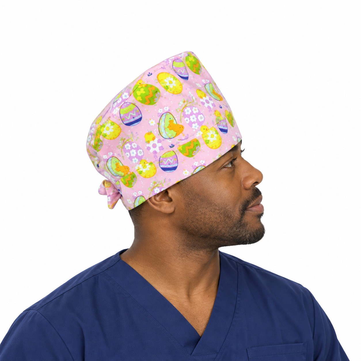 Calot médical en coton – Motif Œuf de Pâques