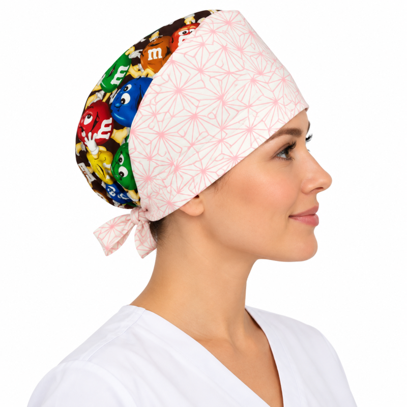 Calot médical dentiste en coton – Motif Gourmand